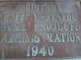 1940 Heavy Bronze Plaque for the Works Projects Administration - Yesteryear Essentials
 - 3