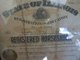 1920's Vintage Wall Hanging Illinois Registered Farriers License - Yesteryear Essentials
 - 9