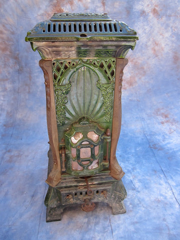 Antique French Enamel Wood Burning Stove by Deville Cie - Yesteryear Essentials
 - 1