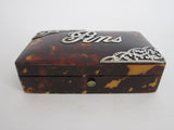 Antique  Tortoise Shell & Sterling Silver Mappin and Webb Pin Box - Yesteryear Essentials
 - 7