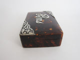 Antique  Tortoise Shell & Sterling Silver Mappin and Webb Pin Box - Yesteryear Essentials
 - 8