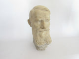 Vintage Carved Male Bust Sculpture - George Bernard Shaw - Yesteryear Essentials
 - 1