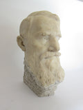Vintage Carved Male Bust Sculpture - George Bernard Shaw - Yesteryear Essentials
 - 8