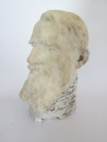 Vintage Carved Male Bust Sculpture - George Bernard Shaw - Yesteryear Essentials
 - 4