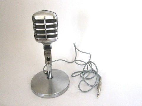 Vintage 1950's Electro-Voice 611 Mercury Omnidirectional Dynamic Microphone  w period stand display prop repair