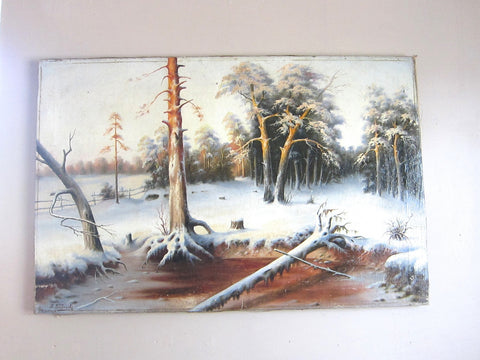 Oil on CanvasTree Painting by Russian Artist Rumyantzeff - Yesteryear Essentials
 - 1