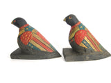 Decorative Folk Art Wooden Bird Bookends - Yesteryear Essentials
 - 5
