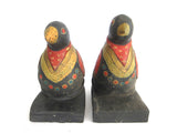 Decorative Folk Art Wooden Bird Bookends - Yesteryear Essentials
 - 2