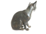 Vintage Bronze Sculpture of a  Seated Cat - Yesteryear Essentials
 - 4
