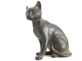 Vintage Bronze Sculpture of a  Seated Cat - Yesteryear Essentials
 - 2