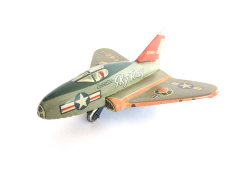 1950s Cragstan Sky Ray Tin Toy Douglas Plane - Yesteryear Essentials
 - 1