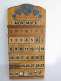 Vintage Wooden Perpetual Wall Calendar - Yesteryear Essentials
 - 7