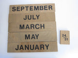 Vintage Wooden Perpetual Wall Calendar - Yesteryear Essentials
 - 9