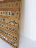 Vintage Wooden Perpetual Wall Calendar - Yesteryear Essentials
 - 6