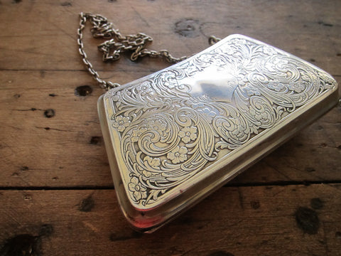 Lot - STERLING SILVER ANTIQUE PURSE