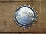 Antique Sterling Silver Eastnor Castle Pinback Button - Yesteryear Essentials
 - 2