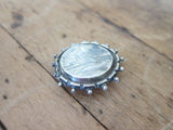 Antique Sterling Silver Eastnor Castle Pinback Button - Yesteryear Essentials
 - 6