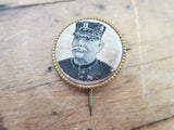 Custom Button Embroidered  Button Pins Military Pin back Button Joseph Joffre - Yesteryear Essentials
 - 3