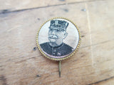 Custom Button Embroidered  Button Pins Military Pin back Button Joseph Joffre - Yesteryear Essentials
 - 2