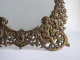 Antique Brass Cherub Vanity Mirror - Yesteryear Essentials
 - 3