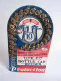 Vintage Advertising Tite Fit Bottle Caps Cardboard Store Display - Yesteryear Essentials
 - 6