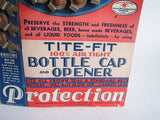 Vintage Advertising Tite Fit Bottle Caps Cardboard Store Display - Yesteryear Essentials
 - 12