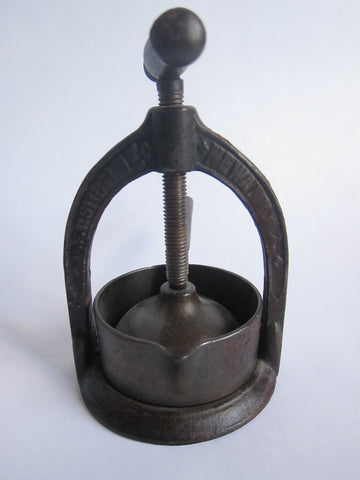 Antique Osborne Meat Juice Press Victorian Cast Iron Patent March 1884