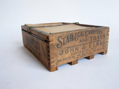Antique Primitive Starr Egg Carrier - John G. Elbs, N.Y. - Yesteryear Essentials
 - 1