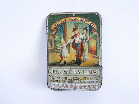 Vintage Advertising Old Judson Whiskey J C Stevens Match Holder - Yesteryear Essentials
 - 1