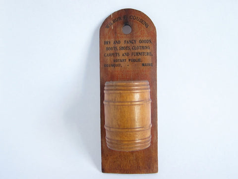 Vintage Advertising Wilbur F Cousens Wooden Match Holder - Yesteryear Essentials
 - 1