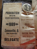 Group of 5 Ohio WCTU Prohibition Ribbons - Yesteryear Essentials
 - 3