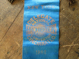 1892 Prohibition Convention Cincinnati Delegate Ribbon New York - Yesteryear Essentials
 - 9