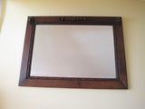 Antique Wooden Framed Beveled Glass Mirror -  English Oak Lions head - Yesteryear Essentials
 - 7