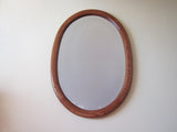 Vintage Mirrors, Wall Mirrors, Wooden Framed Bevelled Glass Large Oval Mirror - Yesteryear Essentials
 - 6