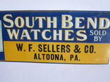 Antique South Bend Watches Metal Sign - Yesteryear Essentials
 - 3