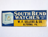 Antique South Bend Watches Metal Sign - Yesteryear Essentials
 - 7