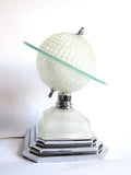 Art Deco Lamps, 1930s Heavy Glass Saturn Table Lamp - Yesteryear Essentials
 - 10