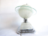Art Deco Lamps, 1930s Heavy Glass Saturn Table Lamp - Yesteryear Essentials
 - 8