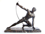 Art Deco Bronze Sculpture "Le Bendeur' by Jean de Roncourt - Yesteryear Essentials
 - 1
