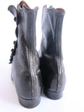 Victorian Black Leather Womens Button Boots - Size 7 / 7.5 - Yesteryear Essentials
 - 3