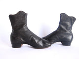 Victorian Black Leather Womens Button Boots - Size 7 / 7.5 - Yesteryear Essentials
 - 9