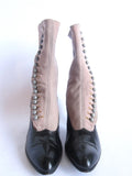 Victorian Two Toned Button Womens Reed Boots - Size 6 / 6.5