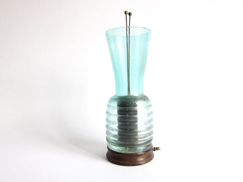 Antique Jacobs Ladder Jar Aquamarine Glass - 18th/19th C - Yesteryear Essentials
 - 1