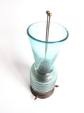 Antique Jacobs Ladder Jar Aquamarine Glass - 18th/19th C - Yesteryear Essentials
 - 2