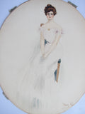 Antique Harrison Fisher Girl Style Gouache Painting - Yesteryear Essentials
 - 3
