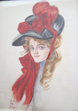 Vintage Fisher Girl Painting - Reva from The Ladies Journal - Yesteryear Essentials
 - 2