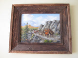 Oil Painting, Western Art, Jim Rozzi Wells Fargo Stagecoach "Low Gear Road" - Yesteryear Essentials
 - 1