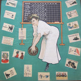 1907 Female Athletes Bowling Pillow Lithograph by Campbell, Metzger & Jacobson - Yesteryear Essentials
 - 2