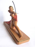 Art Deco Style Chalkware Female Archer Sculpture by Alexander Backer - Yesteryear Essentials
 - 7