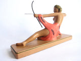 Art Deco Style Chalkware Female Archer Sculpture by Alexander Backer - Yesteryear Essentials
 - 10